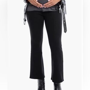 1822 Denim Over the Bump Raw Cut Bootleg Maternity Jean